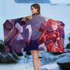 Z-Zero T-Two D-Darling In The F-Franxx Beach Towel Cartoon Cute Summer Kids Large Bath Beach Towel Absorbent for Swimming Travel