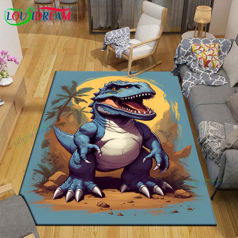 Dinosaur J-Jurassic Park Carpet Room Decor Floor Mats Bedroom Yoga Mat Photography Props Area Rug Birthday Gift Outdoor Rug