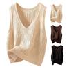 Knitted Tank Top for Women V Neck Sleeveless Hollow Out Crochet Camisole Top Summer Loose Casual Sweater Vest