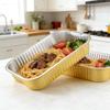 10pcs Golden Aluminum Foil Pans with 10pcs Chear Lids & Handles Heavy Duty Aluminum Pans Disposable Foil Pans Containers