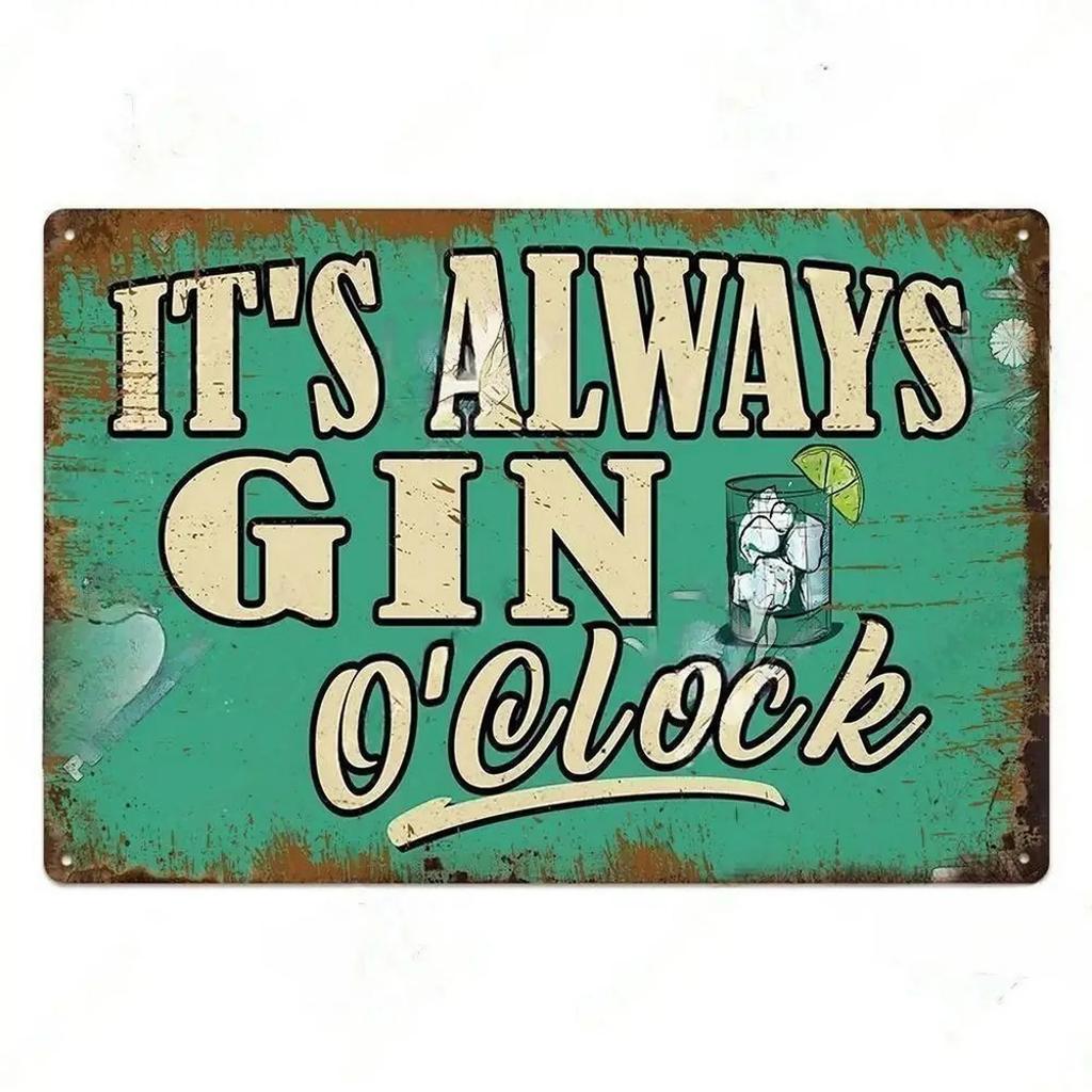 Plaque Metal Tin Signs Drink Gin Tonic Wall Decoration Vintage Art Posters Iron Painting for Man Cave Home Cafe Garden Club Bar