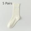 5 Pairs of Women's Autumn Cotton Vertical Striped Tube Stocking