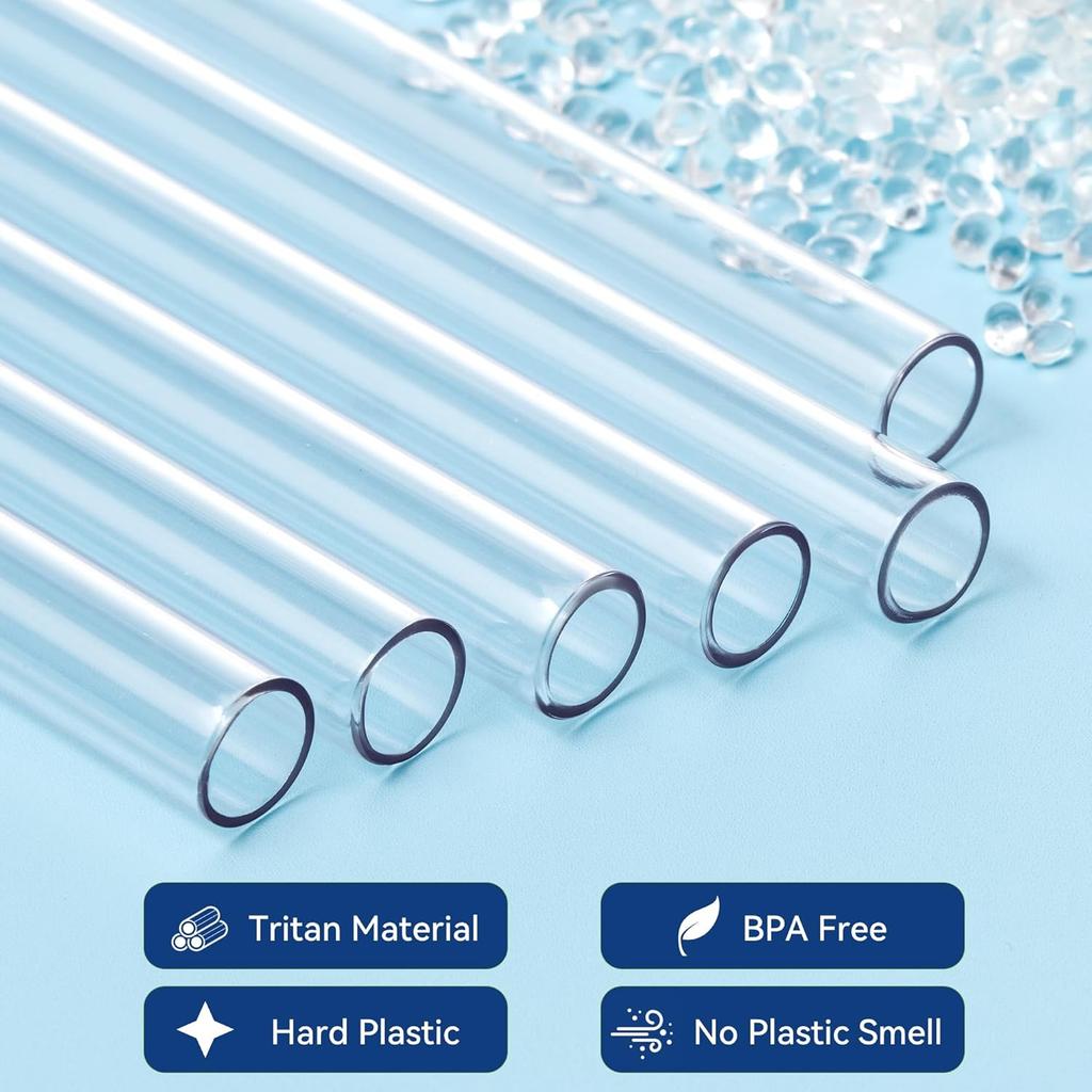 Straws for Simple Modern 40 oz Tumbler, 12.2" Extra Long Replacement Straw for Simply Modern 40oz Cups, Clear Tritan Plastic, BPA Free,Reble Drinking