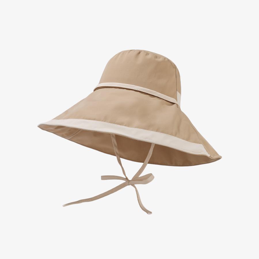 Summer Big Brim Foldable Strap Fisherman Hat Women's Outdoor Sun Hat