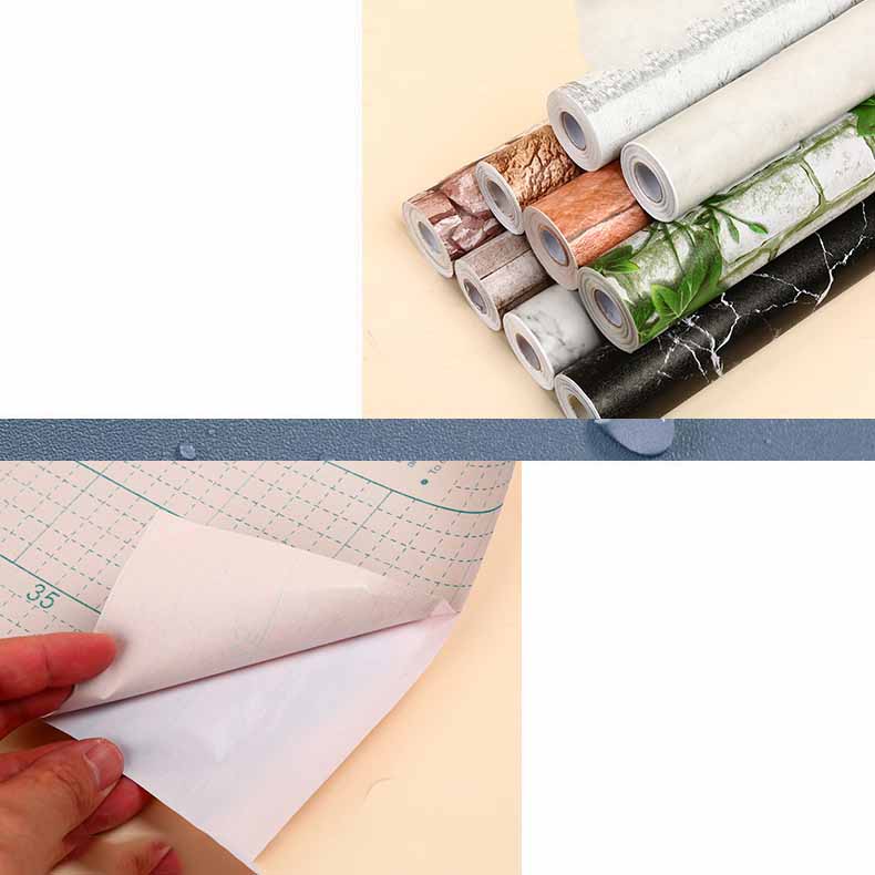 Simple 3D Stripes Self-Adhesive Waterproof Wallpaper Wall Decor Desk & Furniture DIY Removable Stickers