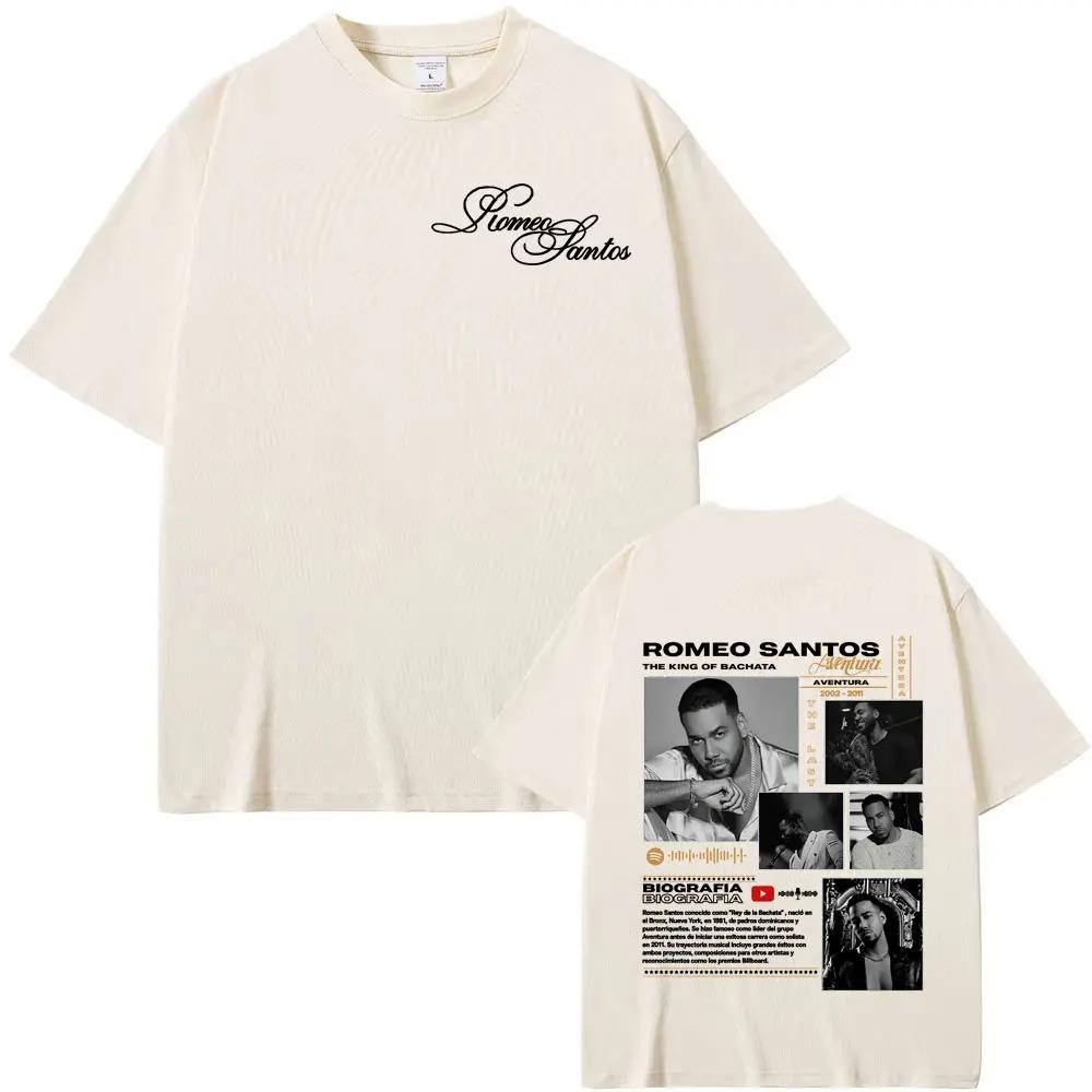 

King of Bachata Romeo Santos 2026 Album Tour Graphic TShirt Unisex Street Vintage Classic 100 Cotton Casual TShirt 4XL