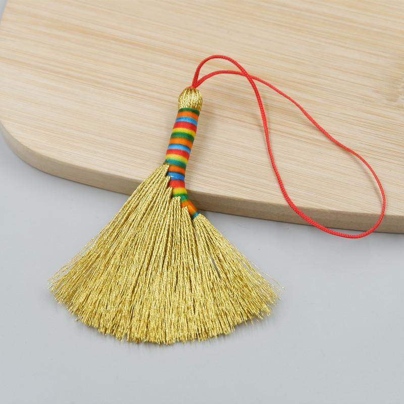 

Золотая нить, серебряная нить, разноцветная нить, браслет, плетеная нить, золотая ручка-стрела, золотая нить, бахромчатое ухо, ручная обмотка красной веревкой gold broom