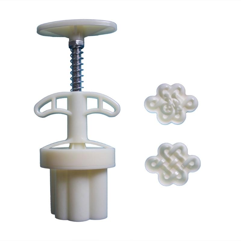 Handgepresste Mondkuchenform Chinesischer Knoten Keksausstecher Flexible Kunststoffe Gebäck Dessertform für Backbegeisterte