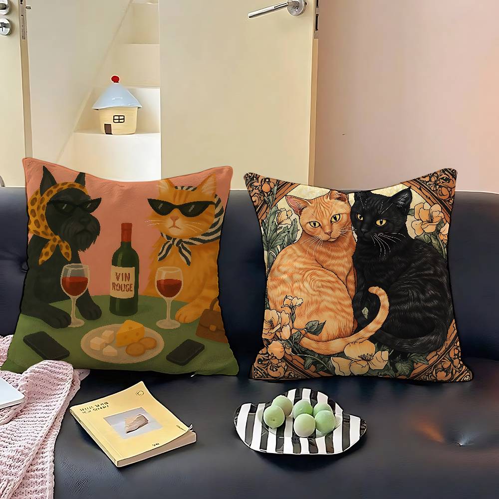 Henri Matisse Cat Pillow Case Throw Pillow Cover Nordic Vintage Style Cushion Covers Home Living Room Sofa Couch Seat