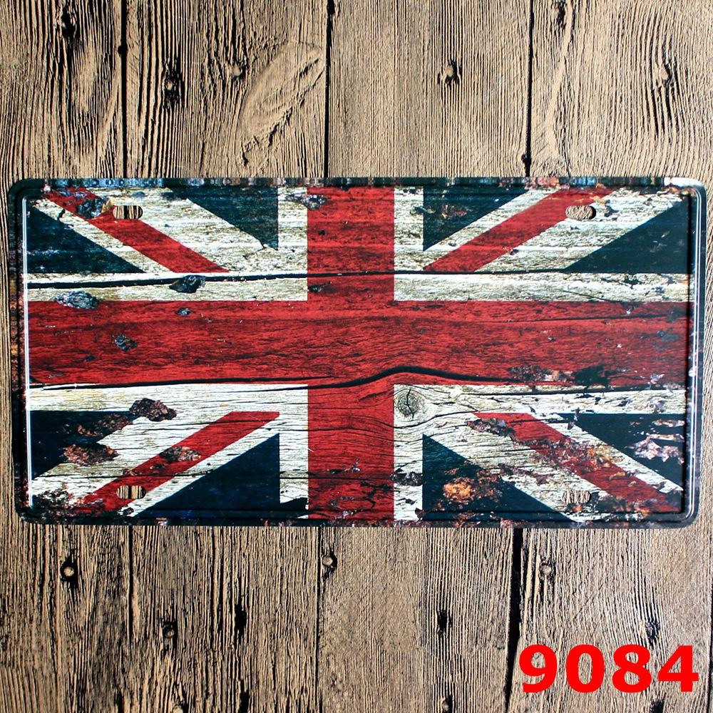 Retro License Plate Frameless Iron Restaurant Bedroom Hotel Decoration