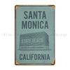 Santa Monica State Beach Metal Signs Designing Garage Print PaintingCinema Tin Sign Poster