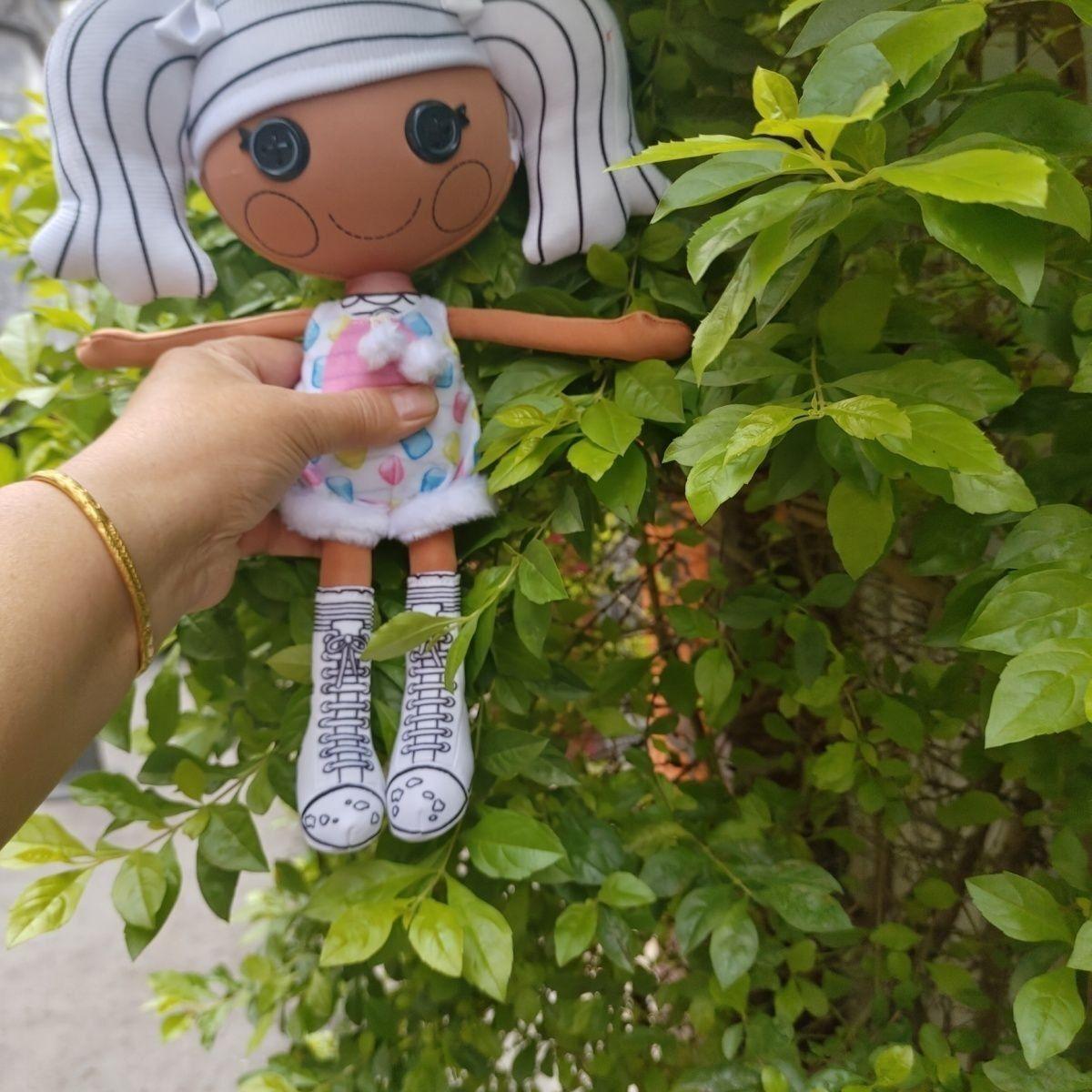 Nieuwe Anime Lalaloopsy Witte Pop Voor Meisje Kan Vrij Kleuren 30cm Poppenfiguur Kinderen Kawaii Knuffels Kinder Verjaardag Kerstcadeaus brown