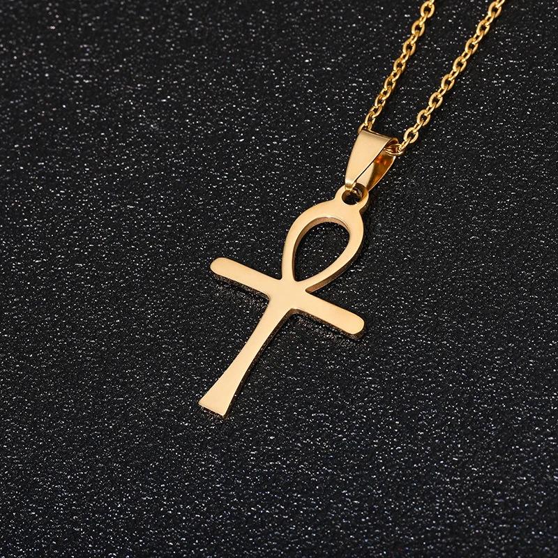 

Unisex Stainless Steel Pendant Necklace Punk Hip Hop Chain Charm Zircon Gift for Men And Women Fashion Accessory золотой
