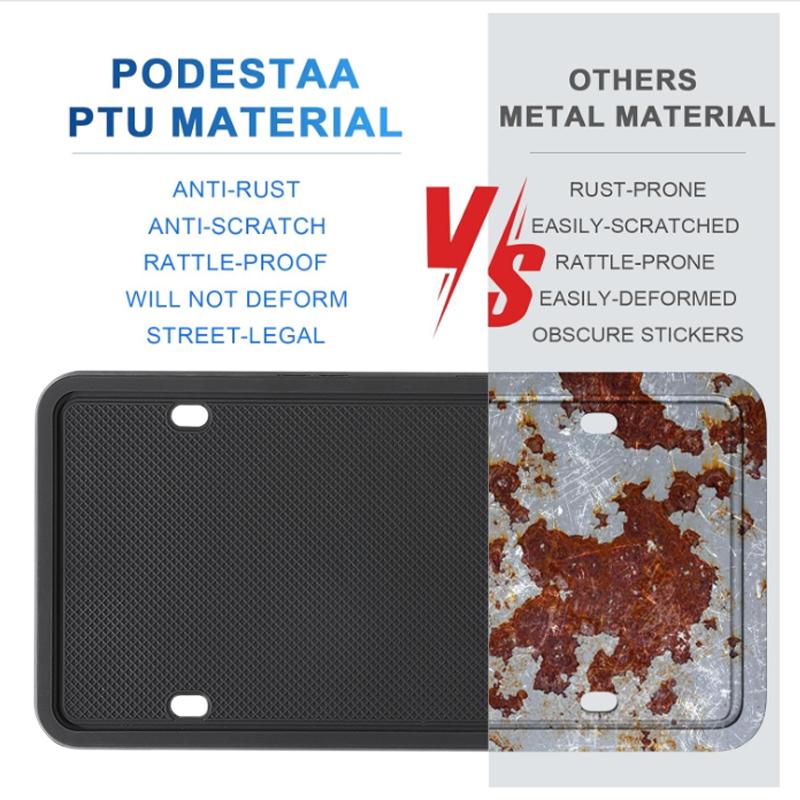 2 Τεμάχια Αντισκουριακό Σιλικονούχο Πλαίσιο Πινακίδας Κυκλοφορίας Gm Αμερικανικά Αυτοκίνητα Μαύρο Πλαίσιο Πινακίδας Κυκλοφορίας Βάση Χωρίς να Βλάπτει το Χρώμα