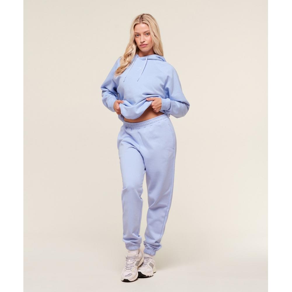 Gymshark Training Oversized Fleece Hoodie Peri Blue B5a7n Udr2