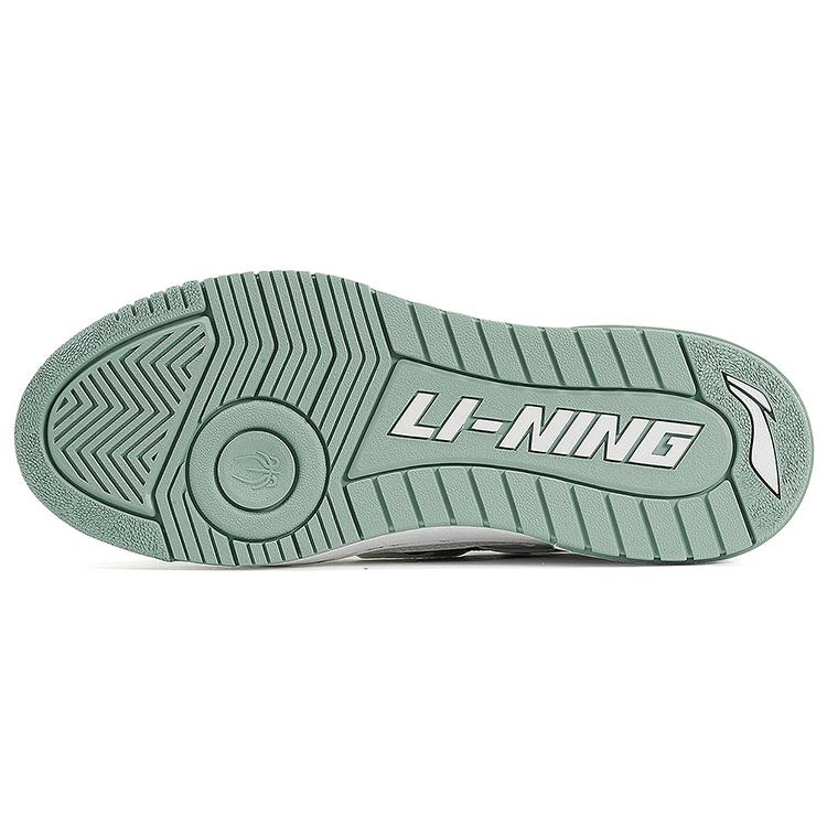 New LiNing Rookie Wear resistant And Lightweight Low Top Skateboard Shoes Women's Beige White Green ABCS022-3