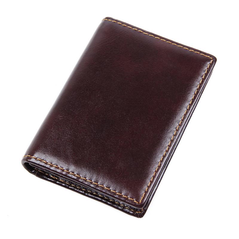 Jiameida Vintage Leather RFID Anti-Theft Unisex Coin & Card Wallet