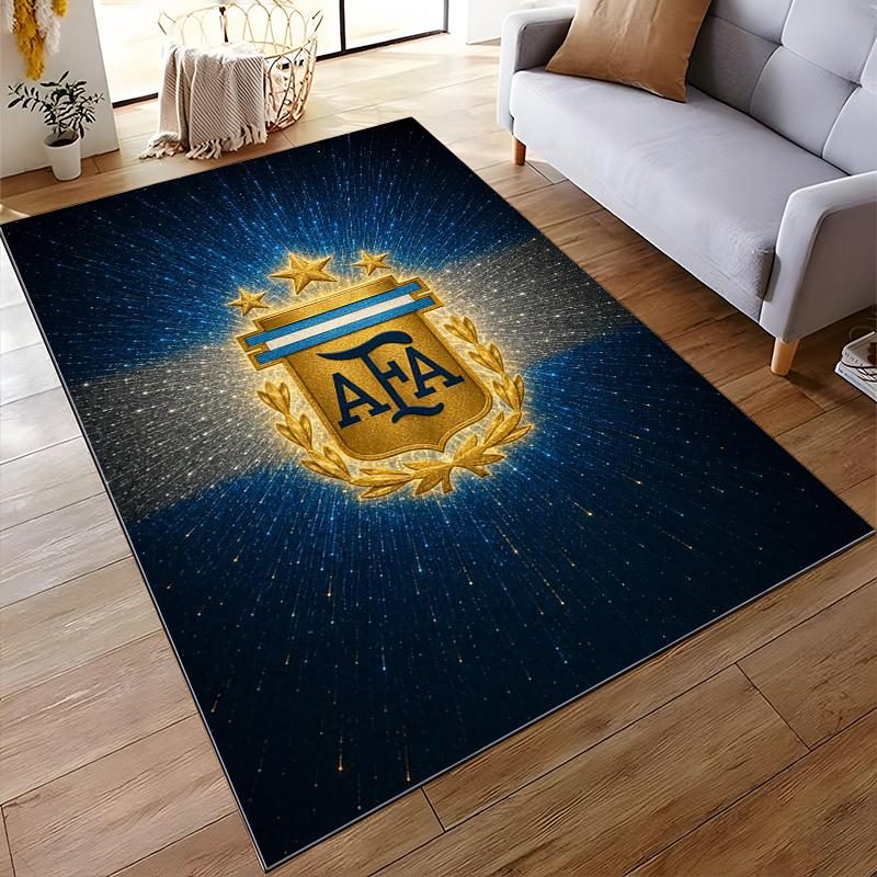 Golden AFA Emblem on Starry Blue Background Non-slip rug suitable for living room and bedroom sofas sofas