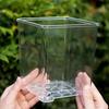 Flowerpot Acrylic Transparent Orchid Planter Breathable Hydrophobic Bottom Drainage Plant Pot Tuber Growth Planter