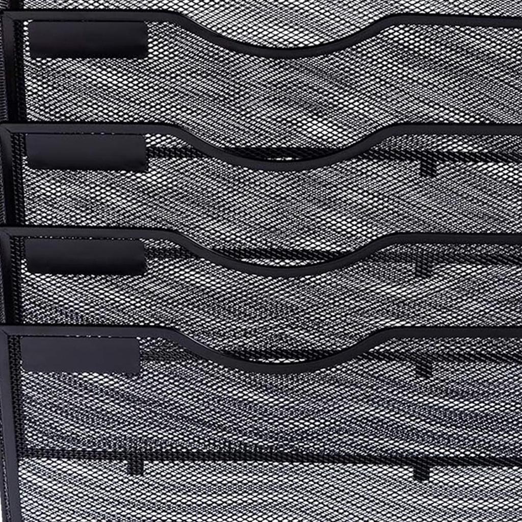Mesh Wall File Organizer Mounted Holder 5 Tiers for Sorter Papers