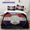 Willem II Tilburg Vzorované povlečení Sada prošívaných přikrývek Domácí dekorace Dárek (1 * povlak na peřinu + 2 * povlak na polštář bez jádra)