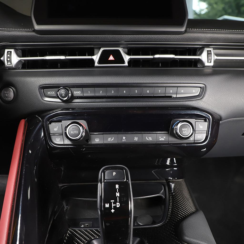 Red Air Conditioner Audio Volume Switch Knob Trim Ring For Toyota Supra -24