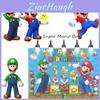 Super Mario Bros. Fundo 3D Temático Para Festa de Aniversário Infantil Mario E Luigi