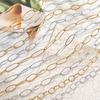 1Meter/Lot 304 Stainless Steel 5 Sizes Oval Shape Handmade Chains for DIY Necklace Bracelets Jewelry Making Accessories