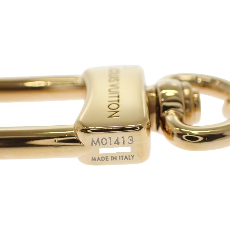 Louis Vuitton M01413 Monogram Bag Charm Gold/pink Metal Women