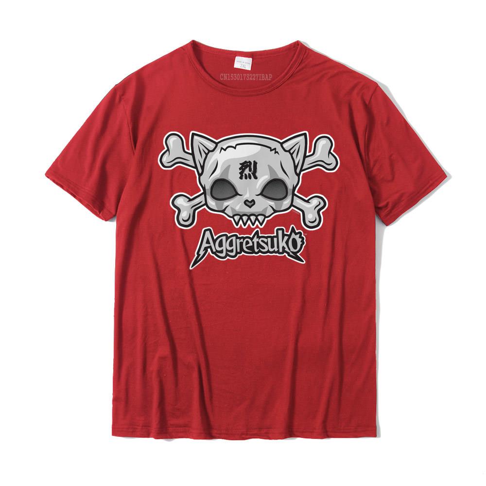 Aggretsuko Skull And Crossbones Tee Shirt Cotton Tops Shirts Funny Funky Normal Top TShirts Happy New Year S