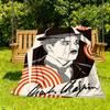 1pc Charlie Chaplin Outdoor Blanket Lightweight Flannel, Soft & Warm, All-Season Use for Sofa, Outdoor, Camping, Living Room, Office054