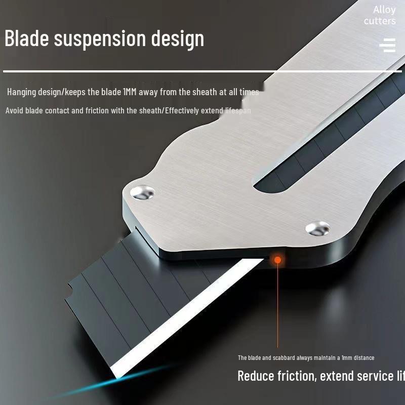 Heavy-Duty Stainless Steel Utility Knife for Paper and Wallpaper Cutting