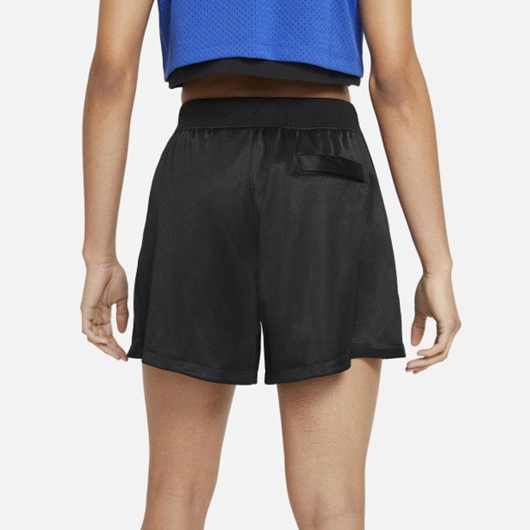 Air Jordan Aleali May Collaboration Basketball Sports Contrast Drawstring Spliced Shorts Women Bottoms Black DC2433-010