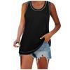 Womens Casual Loose Color SleevelessTops Blouses Vests