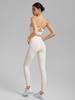 Herbst-Yoga-Set: Sexy Trägertop mit festen Cups Sportweste & Jelly Glue Yogahose für Damen