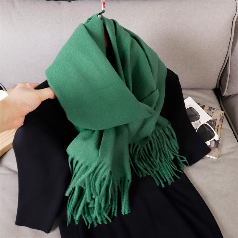 New 29 Color Winter Scarf For Women Long Warm Cashmere Scarves Solid Lady Shawl Wrap Hijab Female Pashmina Bandana Head Scarfs