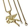 Pegasus Pendant Necklace for Men Angel Wings Horse Design Stainless Steel Hypoallergenic Chain Ideal Valentine's Day Gift for Partner