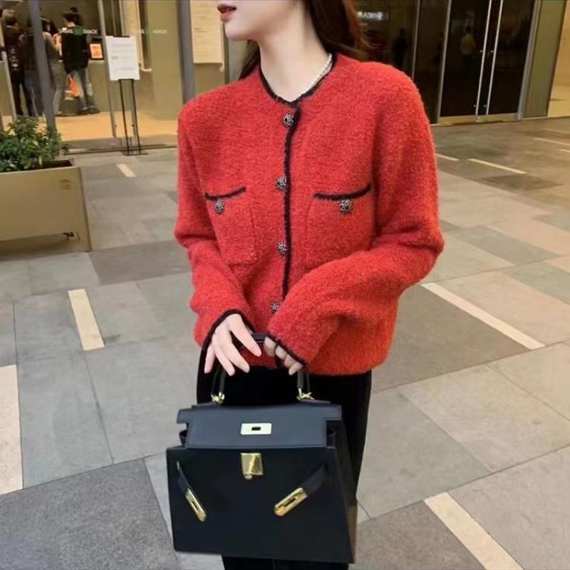 French Fragrant Short Cardigan Coat Women Spring 2023 High End Celebrity Temperament Spring and Autumn Sweater Cardigan Female