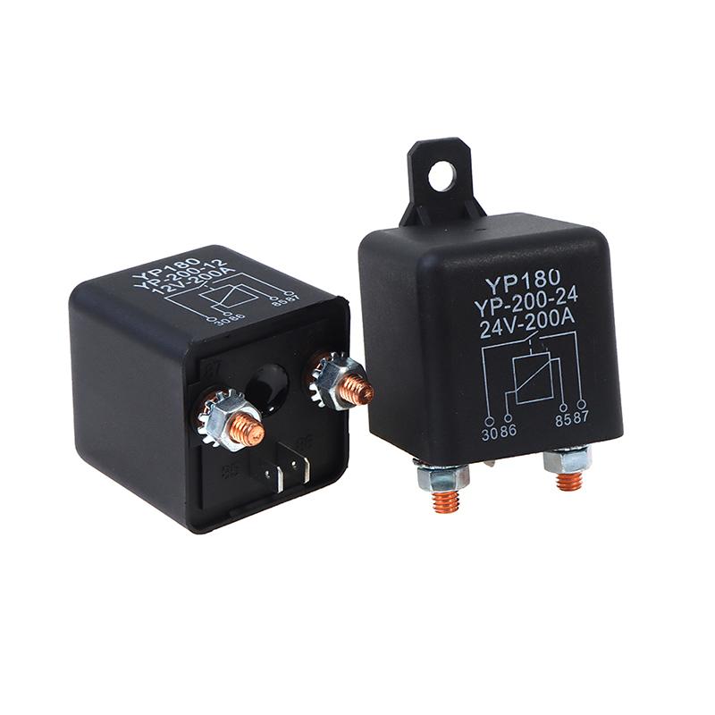High Current 4 Pin Car Relay 12V 24V 200A 120A 100A Car Truck Motor Automotive Relay Continuous Type Automotive Car Relays Relays 5
