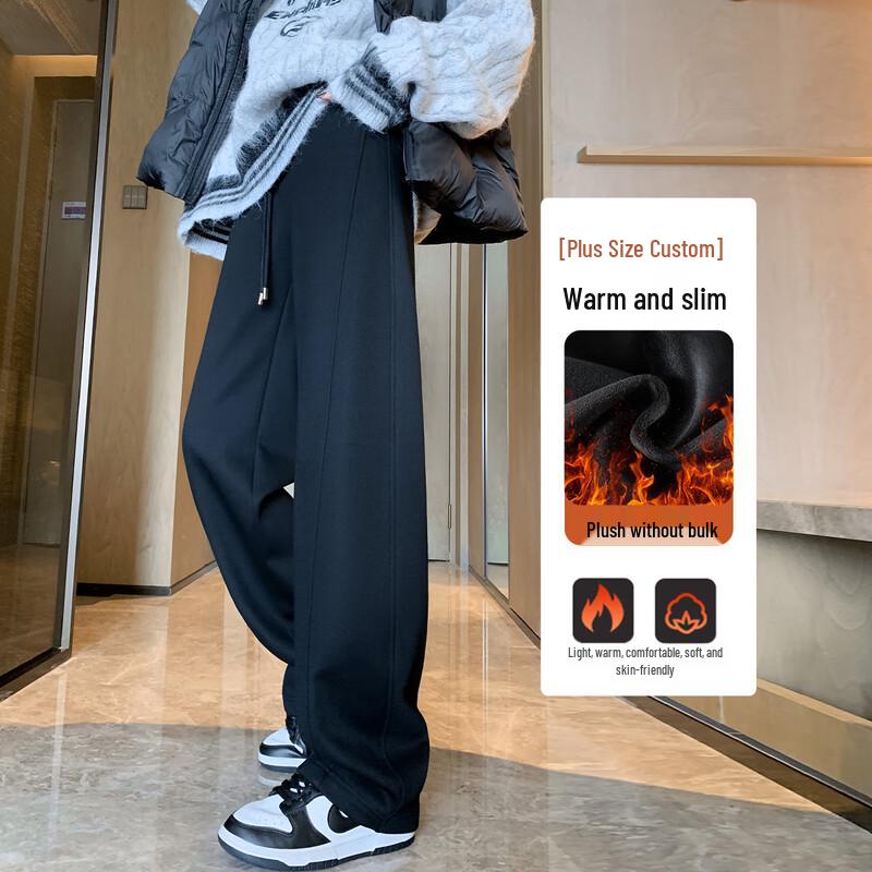 Hstyle Women's Fleece-Lined Wide-Leg Pants