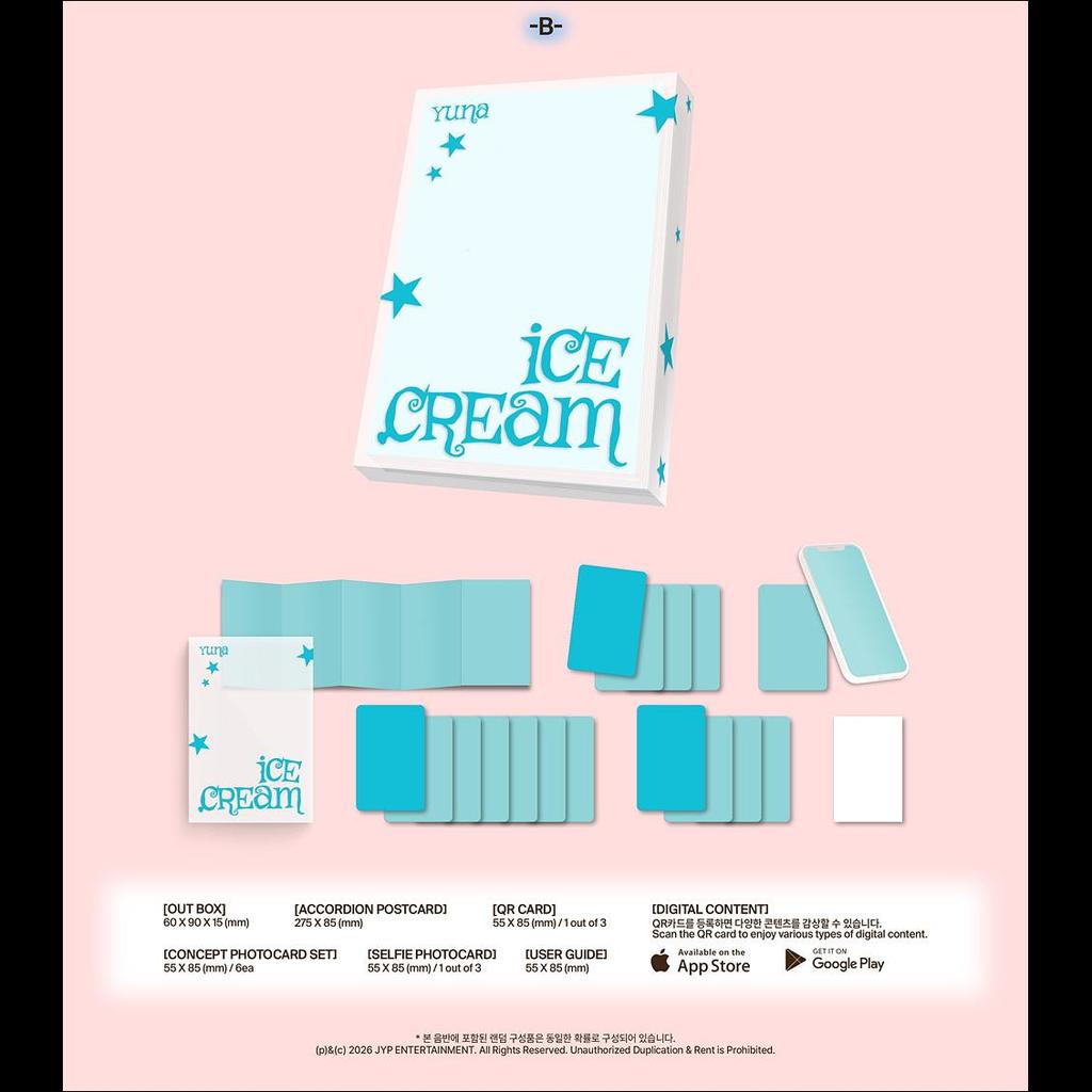 YUNA (ITZY) [Παγωτό] POCAALBUM A / B Έκδοση. + Δωρεάν δώρο