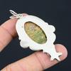 Friendship Day Sale Unakite Stone Flower New Pendant Jewelry 925 Sterling Silver