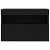 TV Wall Cabinet 2 Pcs Black Oak Effect 60 X 30 X 40 Cm