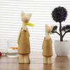 2pcs Modern Cat Figurines Ceramic Miniatures Sculpture Creative Animal Art Statues  Prop
