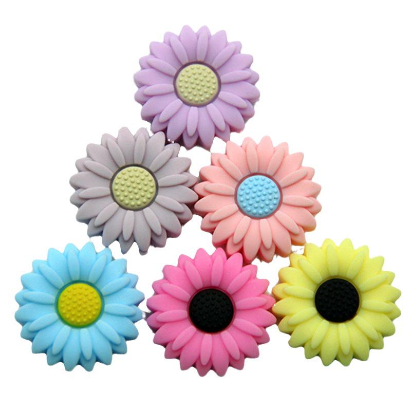 Daisy Flower Silicone Beads for DIY Jewelry & Baby Teether Bracelets