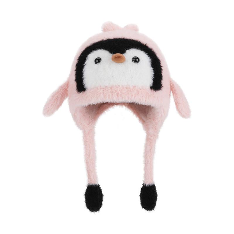 Penguin Plush Beanie Cap For Winter Outdoor Cold Weather Protection