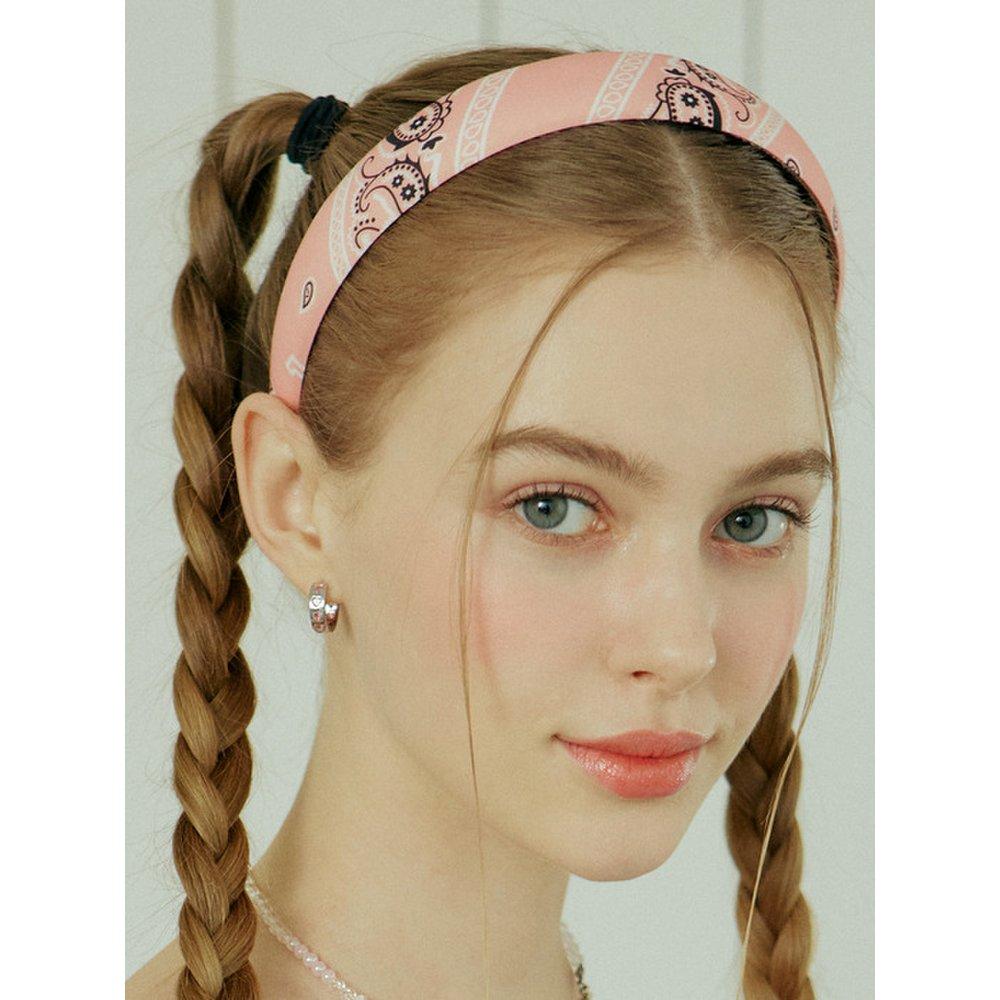 Pink Line Heart One-Touch Earrings