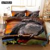 3D Printed African Parrot Bedding Set Down Quilt Cover With Pillowcase Double SIngle King 3D Printed Anime My Dress-U