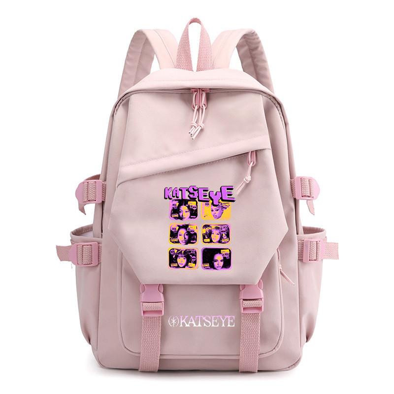 Kids Unisex KATSEYE Printed Backpack Student School Waterproof Casual Outdoor Travel Bag