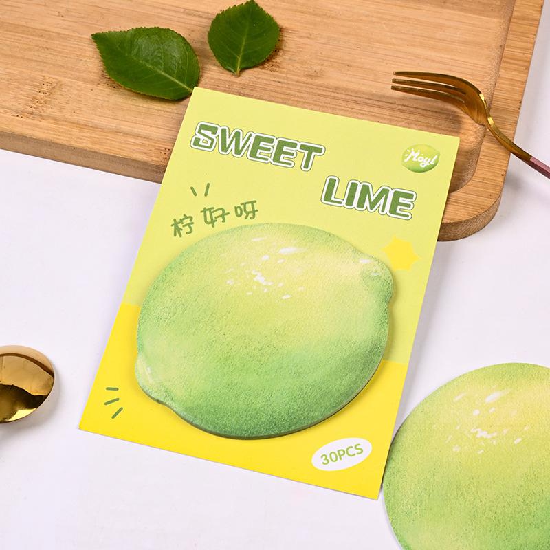 Cute Melon and Fruit Post-it Notes for Students, High-value Fruit Sticky Notes Can Be Torn, Leave a Message, Note Sheet N Times Sticker